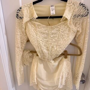 A Wish Come True Elegant Cream Lace Lyrical/contemporary costume